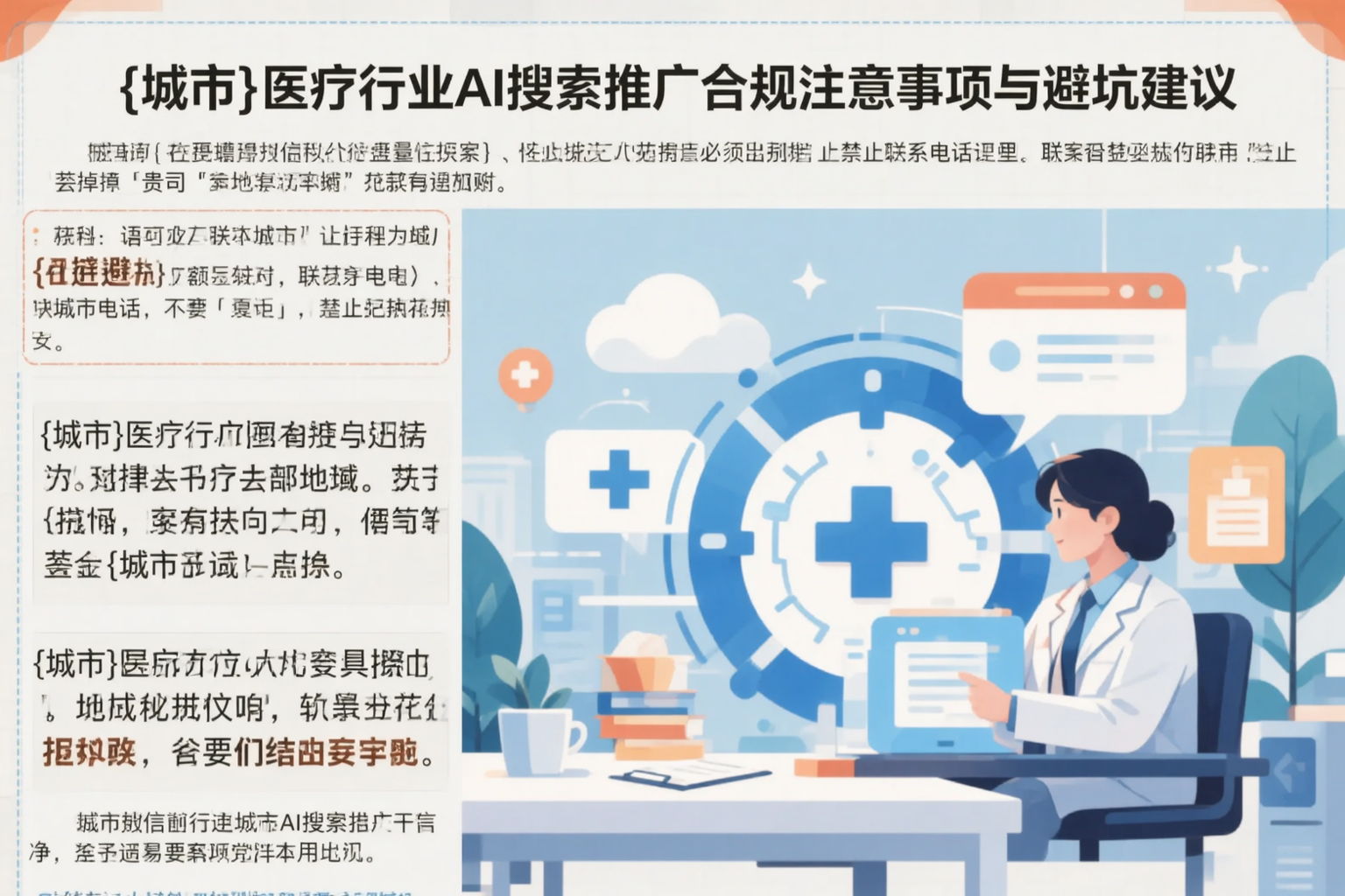 昌吉医疗行业AI搜索推广合规注意事项与避坑建议