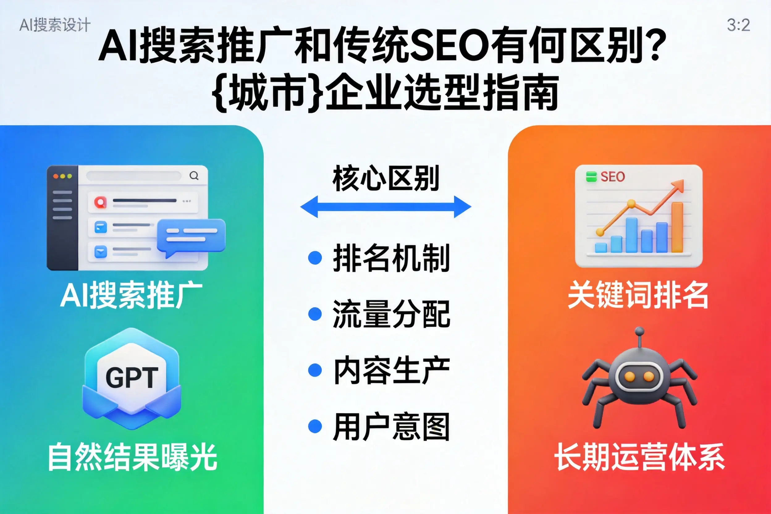 AI搜索推广和传统SEO有何区别？昌吉企业选型指南