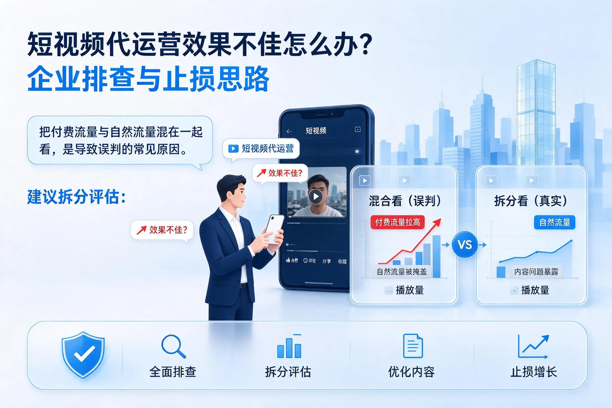 短视频代运营效果不佳怎么办？昌吉企业排查与止损思路