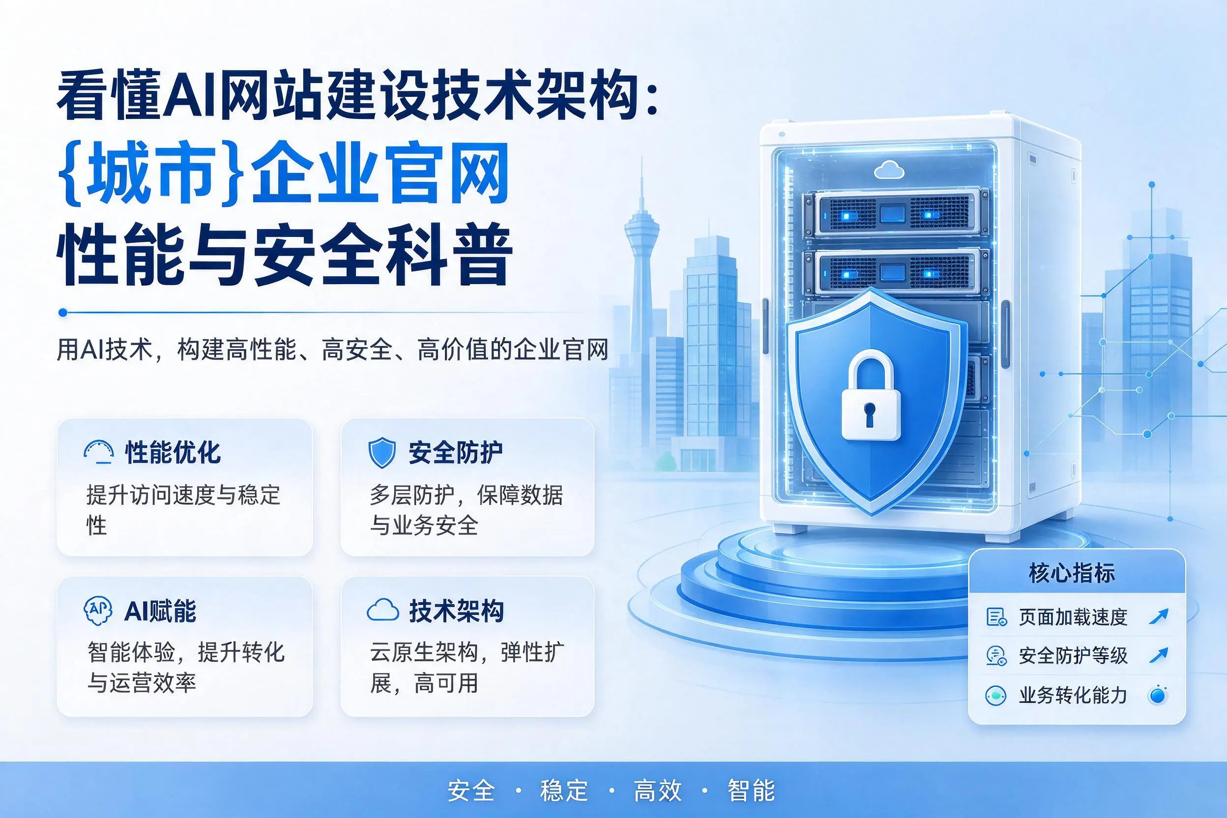 看懂AI网站建设技术架构：昌吉企业官网性能与安全科普