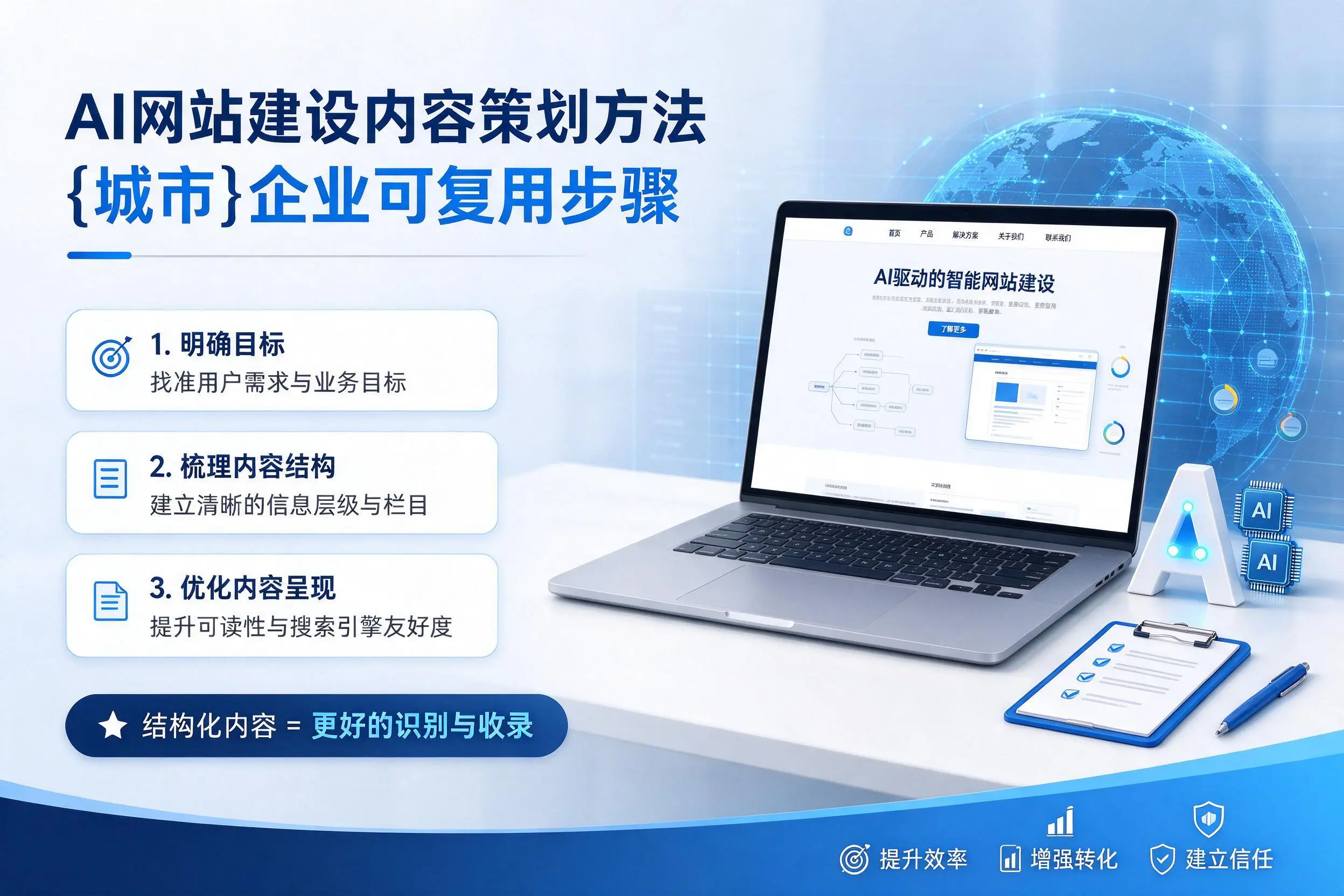 AI网站建设内容策划方法，昌吉企业可复用步骤